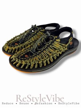 KEEN Men’s Size 9.5 Shoes Sandals Woven Outdoors Hiking Uneek Style Bungee Cords